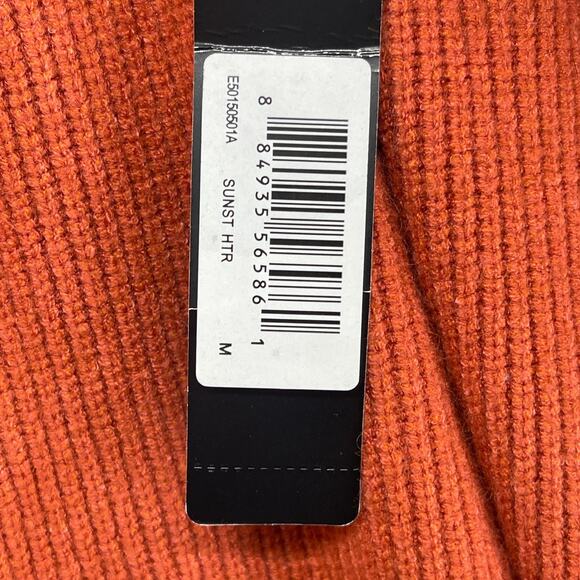 CYRUS Cardigan M Open Drape Front Sweater Shawl Ribbed Stretch Orange NEW - Picture 10 of 13